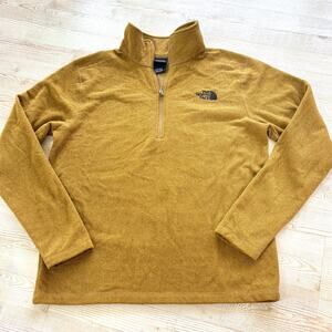 The North Face Men's Cap Rock Textured 1/4‎ Zip Fleece | Gold Size Large